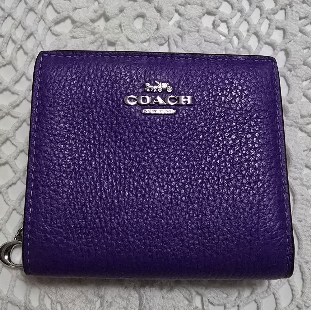 Coach Purple Leather Wallet